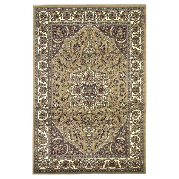 Palacedesigns 7 ft. 7 in. Round Polypropylene Beige & Ivory Area Rug PA2472991